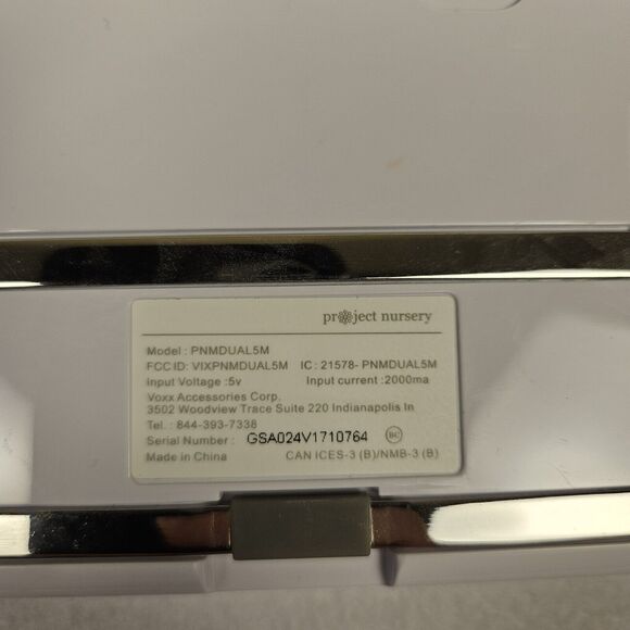 Project Nursery 5" HD Dual Connect Wi-Fi Baby Monitor System Registry Camera - Picture 16 of 16